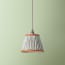 7 inch Pendant Shade in Azura 'Spriglee' Linen by Ellen Merchant