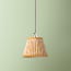 7 inch Pendant Shade in Yolk 'Posy' Linen by Ellen Merchant
