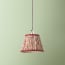 7 inch Pendant Shade in Rust 'Posy' Linen by Ellen Merchant