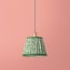 7 inch Pendant Shade in Emerald 'Posy' Linen by Ellen Merchant
