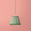 7 inch Pendant Shade in Emerald 'Posy' Linen by Ellen Merchant