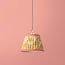 7 inch Pendant Shade in Citrine 'Palmette' Linen by Ellen Merchant