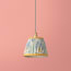 7 inch Pendant Shade in Beryl 'Palmette' Linen by Ellen Merchant