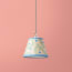 7 Inch Pendant shade in blue green hand blocked 'wiggly stars' by Ellen Merchant