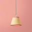 7 Inch Pendant shade in spicy mustard hand blocked 'squiggles' by Ellen Merchant