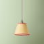 7 Inch Pendant shade in spicy mustard hand blocked 'squiggles' by Ellen Merchant