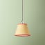 7 Inch Pendant shade in spicy mustard hand blocked 'squiggles' by Ellen Merchant