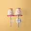 Double chukka wall fixture in antiqued silver