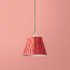 7 inch straight empire pendant shade in orange and raspberry slub silk