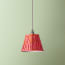 7 inch straight empire pendant shade in orange and raspberry slub silk