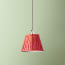 7 inch straight empire pendant shade in orange and raspberry slub silk