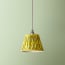 7 inch straight empire pendant shade in lemon and lime slub silk