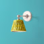 Elbow wall fixture in antiqued silver