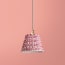 7 inch straight empire pendant shade in temple red block printed cotton