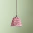 7 inch straight empire pendant shade in temple red block printed cotton