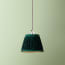7 inch Pendant Shade in Emerald silk velvet