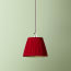 7 inch Pendant Shade in Scarlet silk velvet