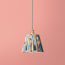 7 inch Pendant shade in blue Heraldic