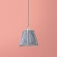 7 inch pendant shade in Navy candy stripes in block printed cotton