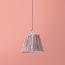7 inch pendant shade in Ruby candy stripes in block printed cotton