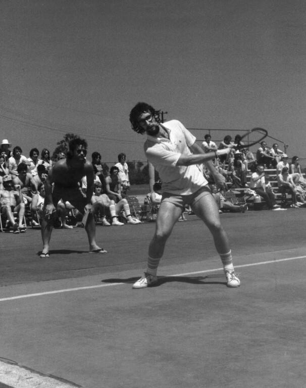 Brumfield competing in Outdoor National singles circa 1975.