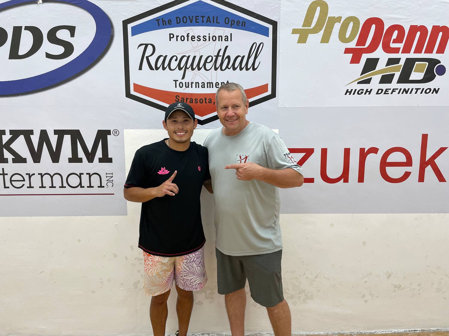 Dovetail Open Pro Singles Champion Daniel De La Rosa and Tournament Director Mike Kinkin