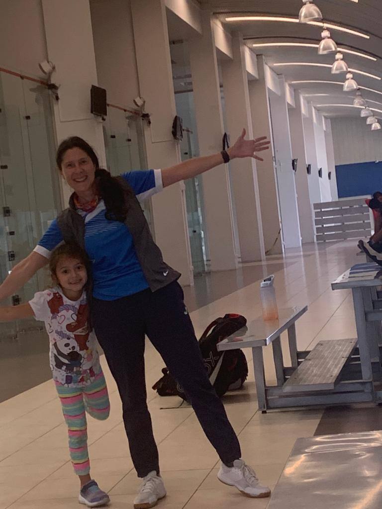 Marie and friend at Domo Complejo de Racquetball - Photo by Maria Elena Hentze
