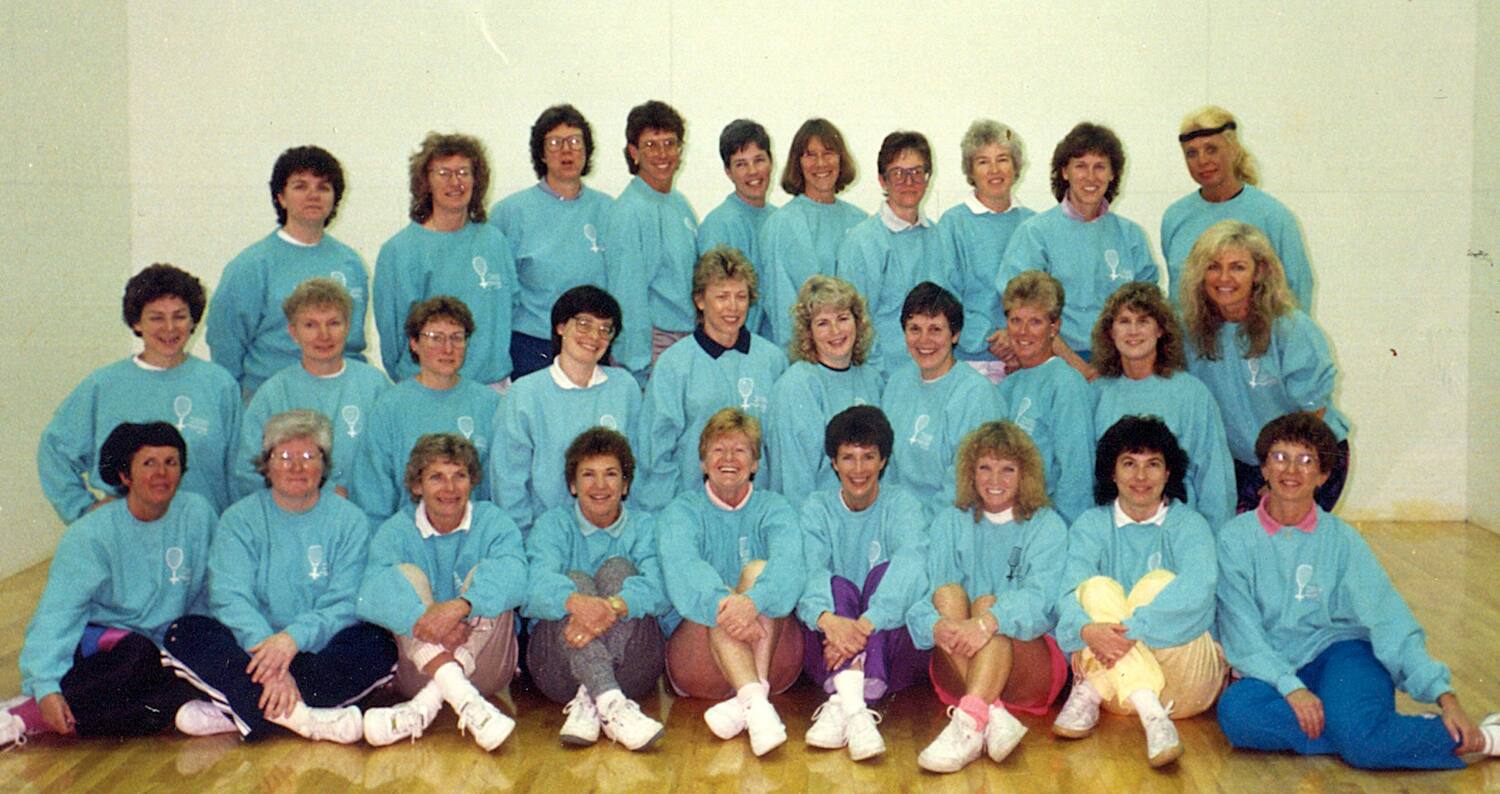 Women's Senior Masters Racquetball Association Group Photo from 1990