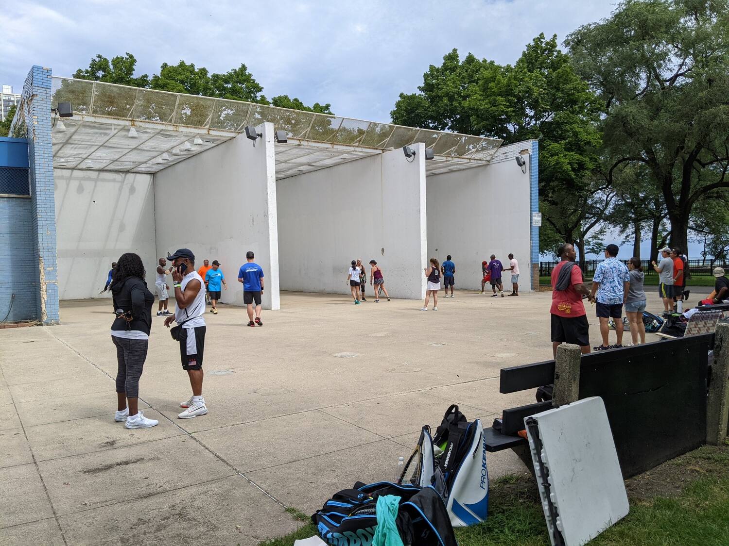 Rainbow Beach courts in mid-tournament action. Photo courtesy of Cyrus Chinoy