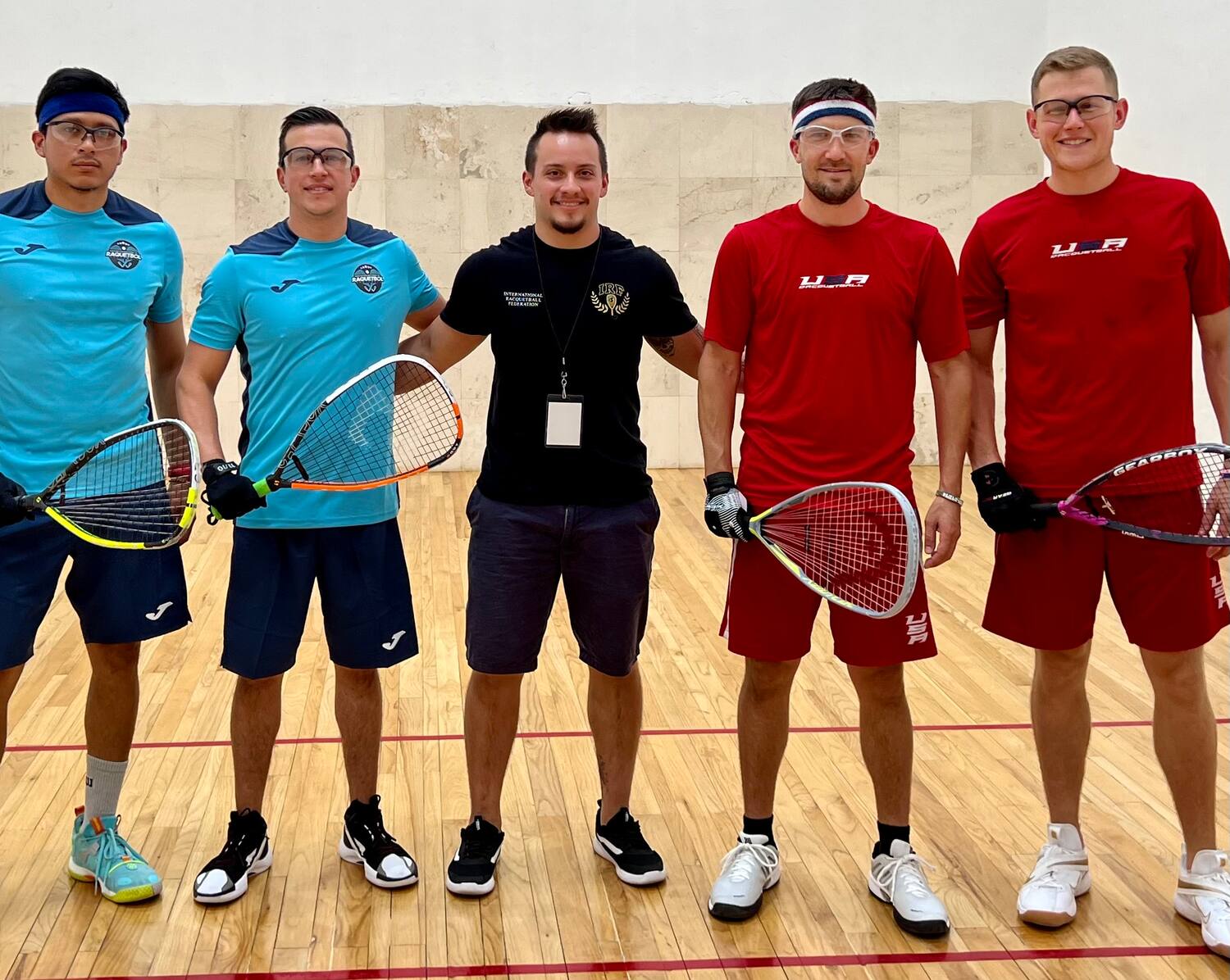 Men's Doubles Pool Play action at the IRF World Championships.