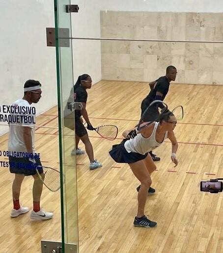 Alex Land and Michelle De La Rosa play Mixed Doubles