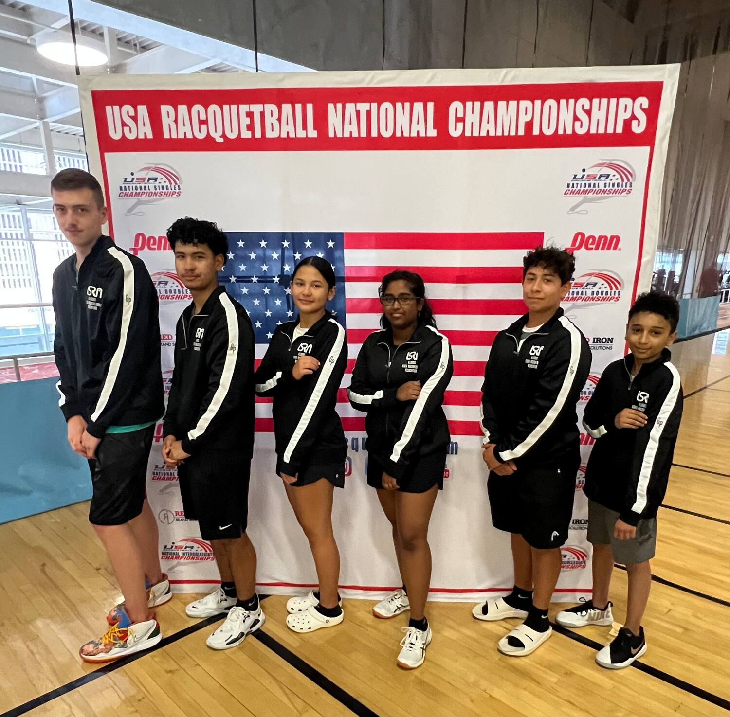 JTI Players in Des Moines L to R: Spencer O’Dea, Axel Lopez, Montserrat Torres,  Saigeetha Cancheepuram, JC Herrera, and Sami Elabed