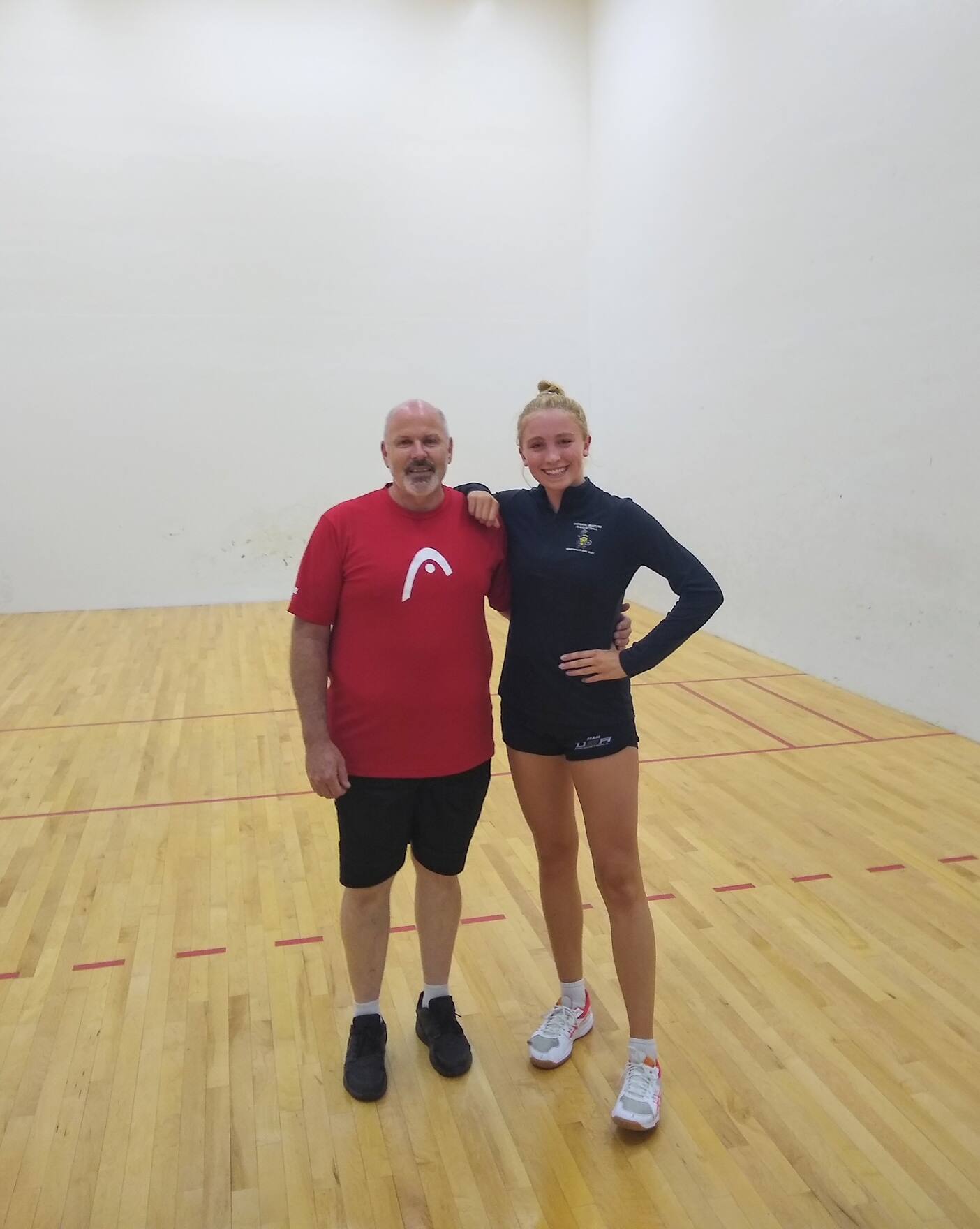 Ava Kaiser and Jonn Olson at the National Masters Racquetball Association Event. PC Rick Kaiser