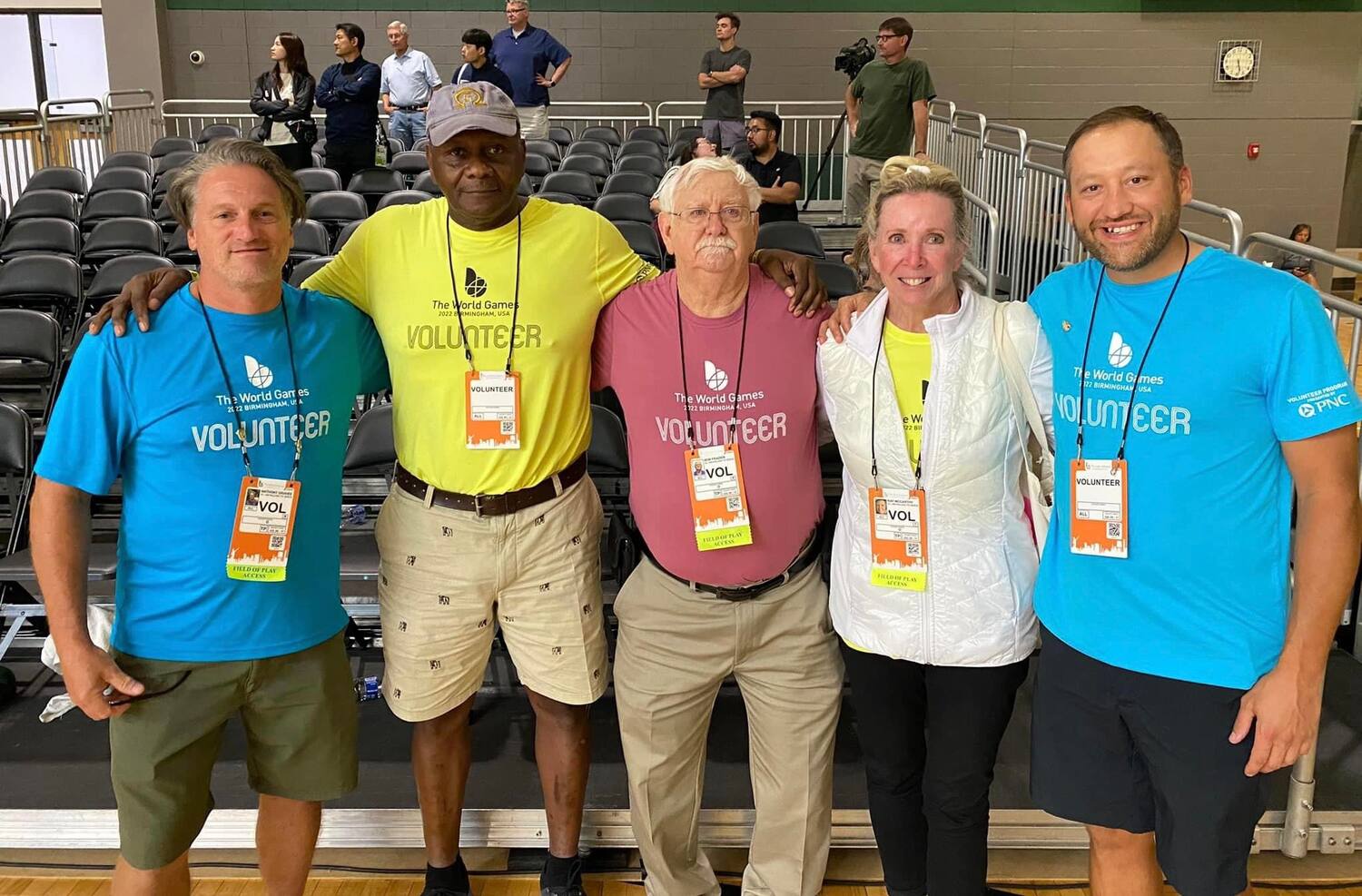 Real Racquetball Champion Bob Frazier and the Volunteers from the World Games