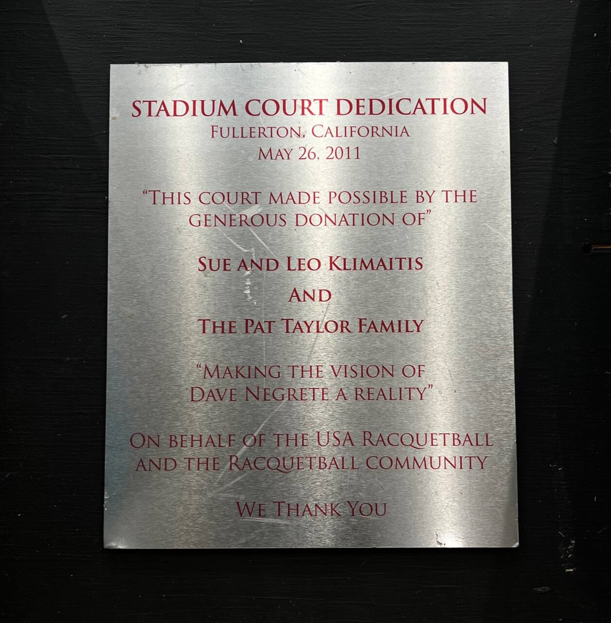 World Games Portable Court Plaque