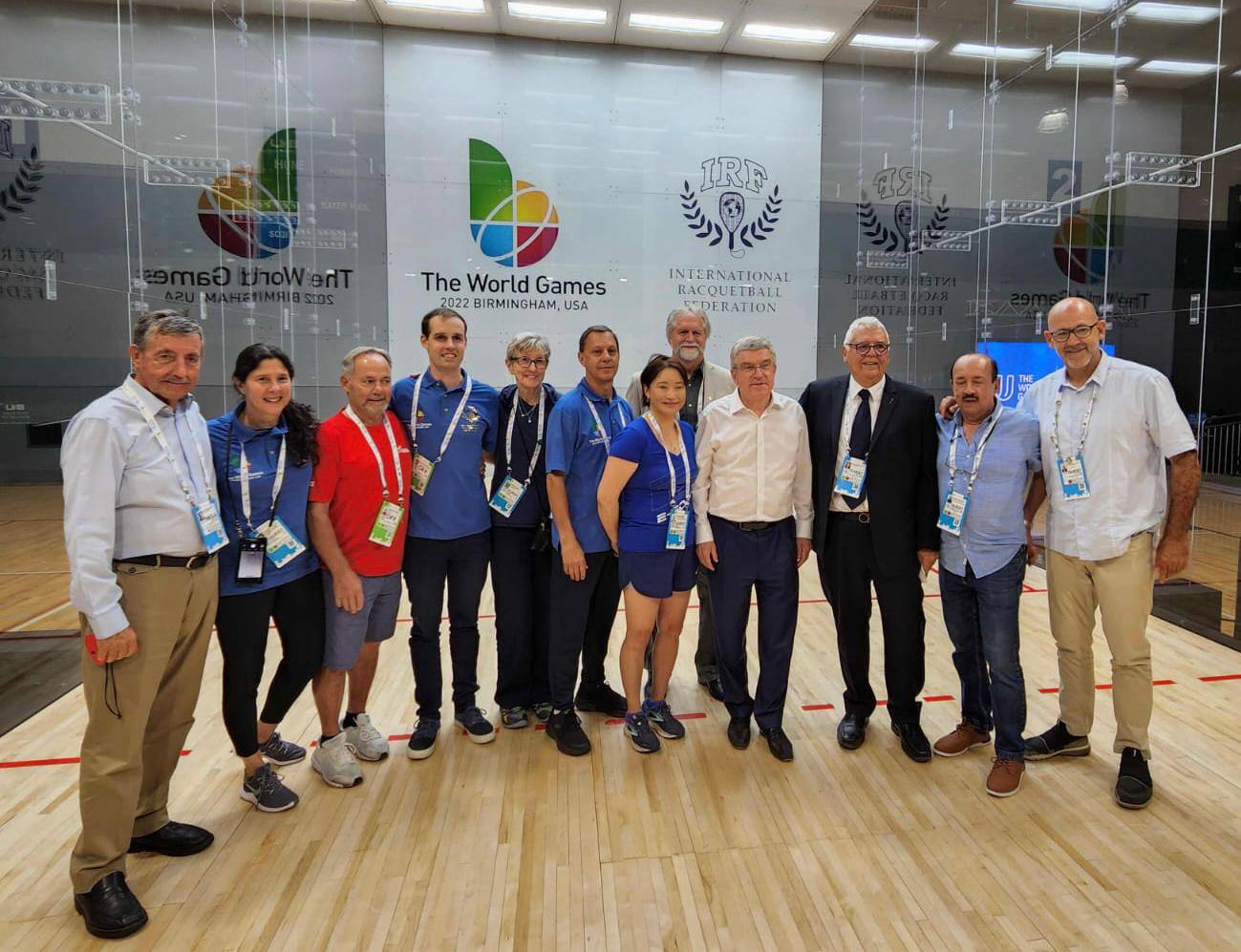 Racquetball at the World Games was visited by IOC President Thomas Bach