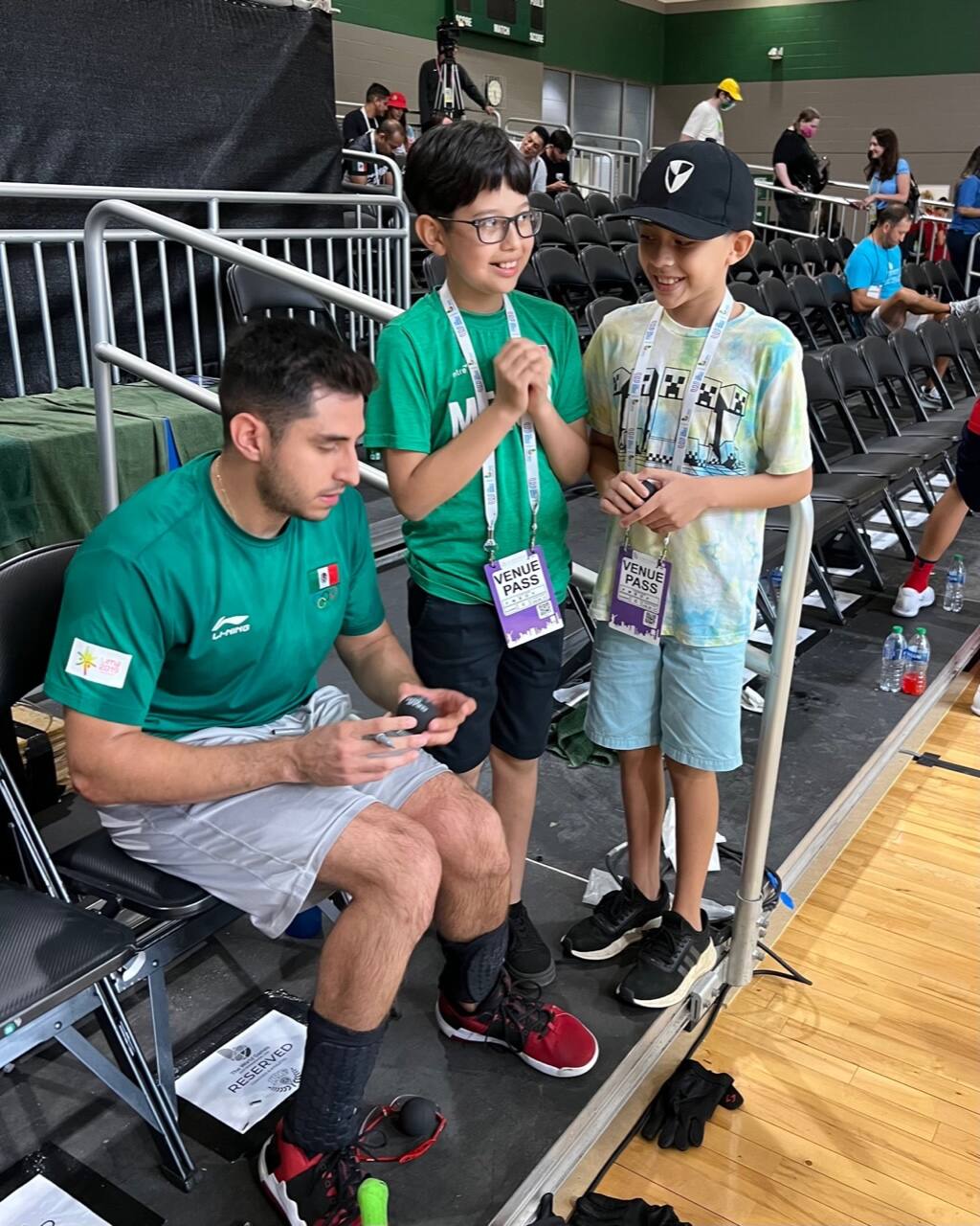 Rodrigo Montota signing autographs at the 2022 World Games
