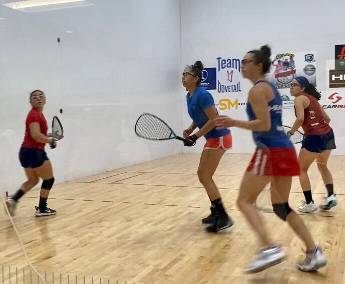 Women's Pro Doubles action at the TeamRoot.com SuperMax Slam