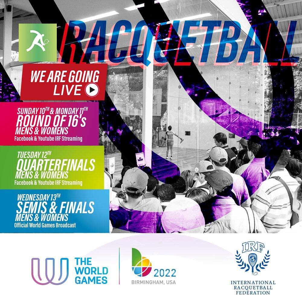 Streaming Schedule of racquetball at the World Games