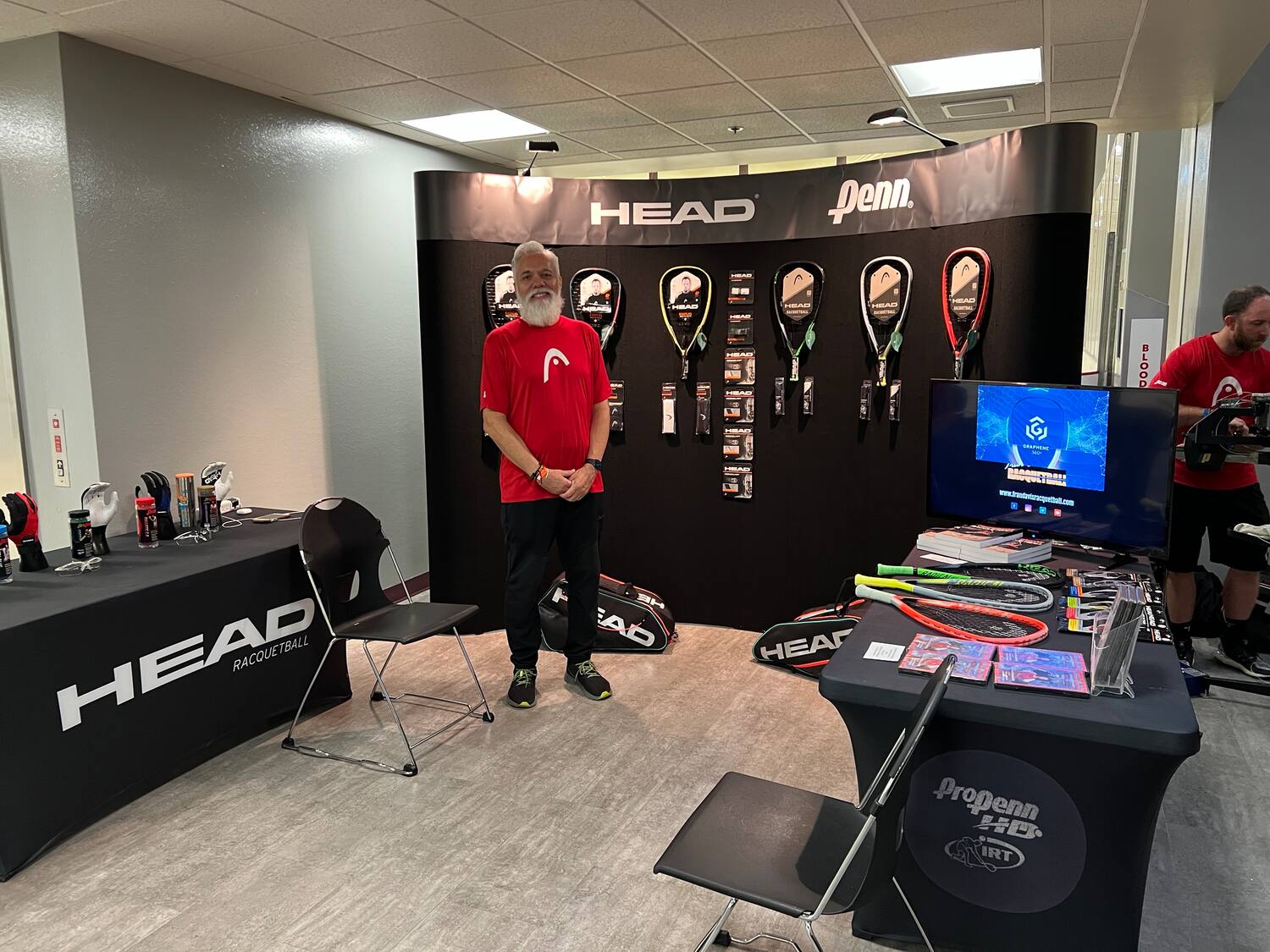 Leo Vasquez at the HEAD Penn booth