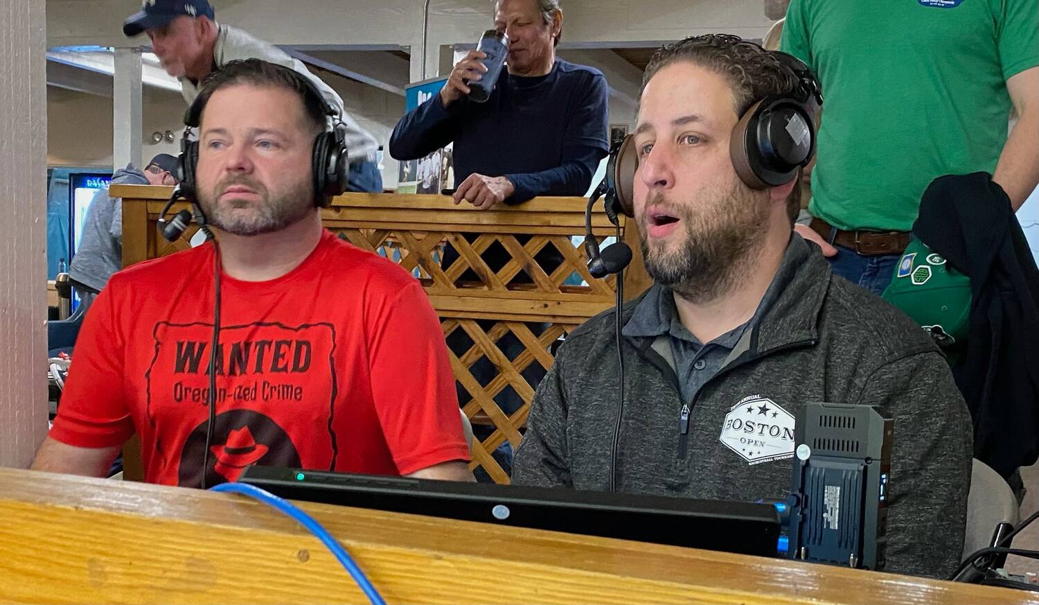 Stewart Solomon & Tony Prater doing the commentary on the livestream.