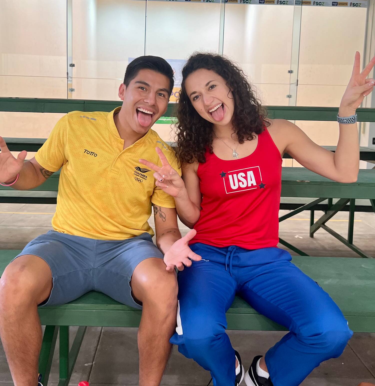 Mario Mercado and Erika Manilla at the XXXIII Pan American Racquetball Championships