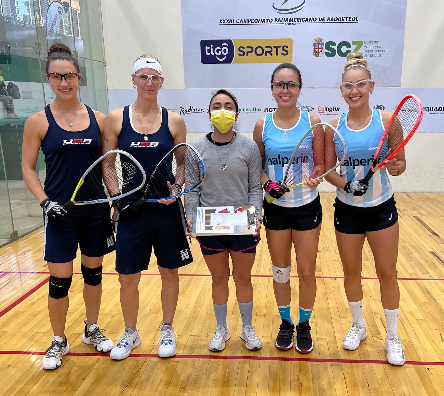 USA vs. ARG Women's Team at the XXXIII Pan American Racquetball Championships