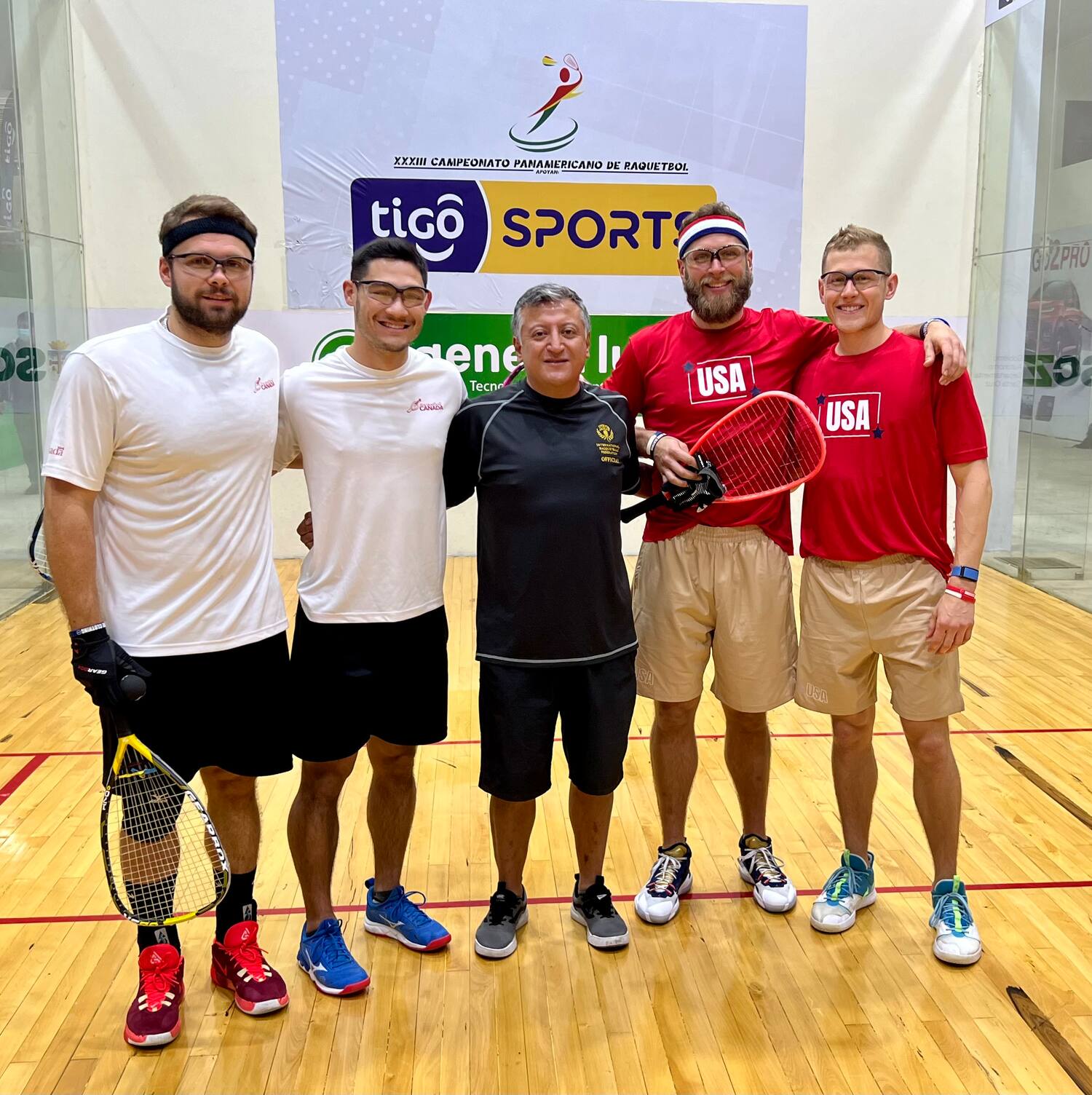 Men's Doubles Semifinals between USA vs. CAN at the XXXIII Pan American Championships