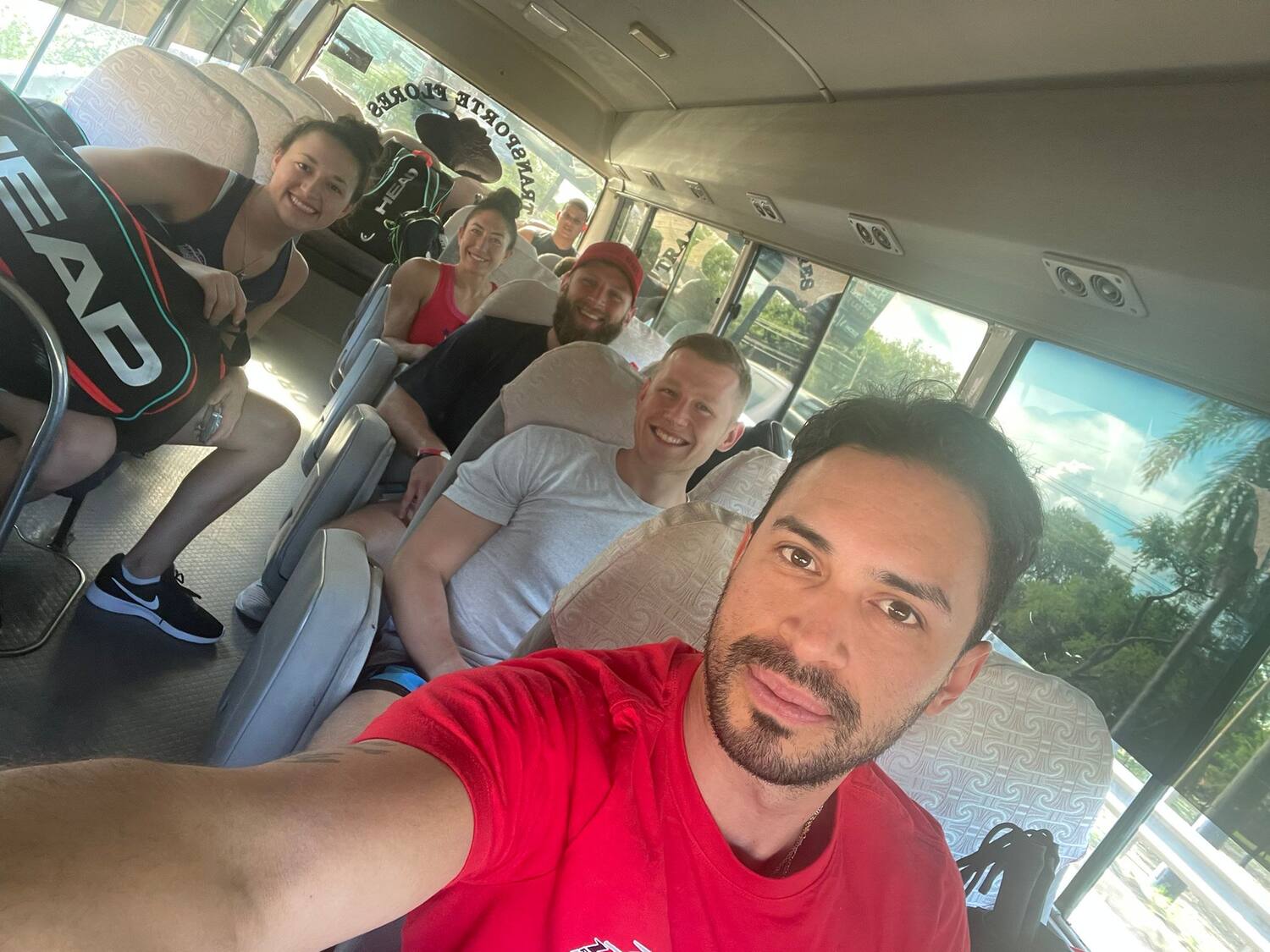 Team Selfie on Shuttle