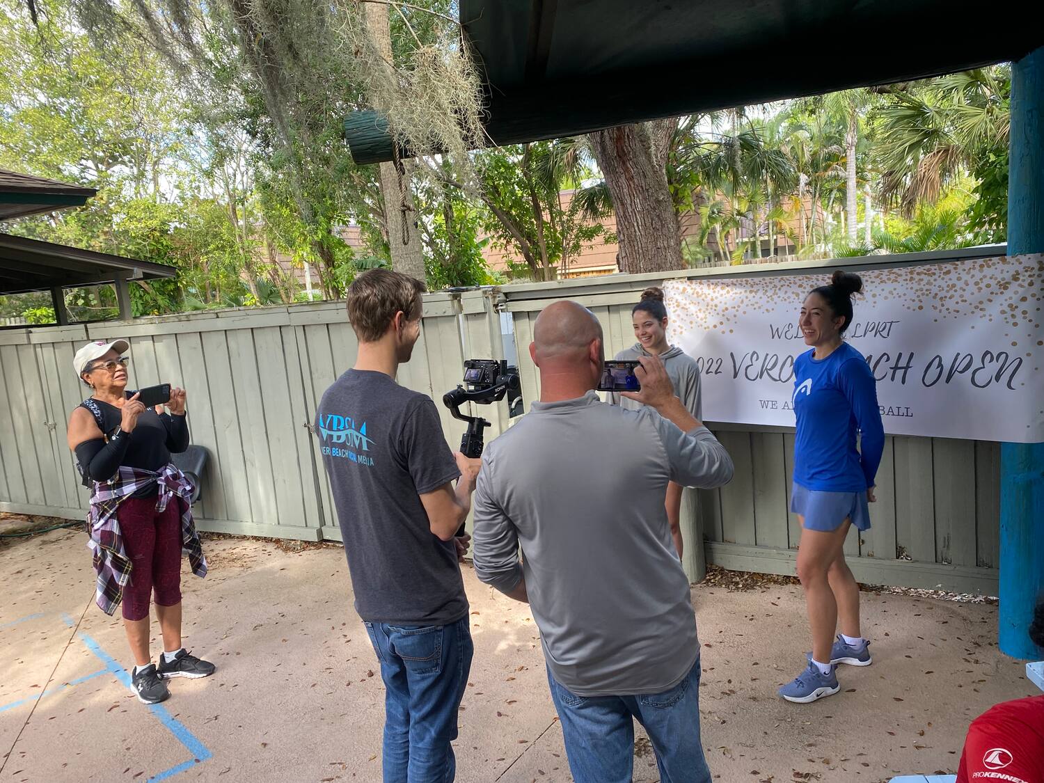 Kelani Lawrence & Hollie Scott being interview by Vero Beach Social Media