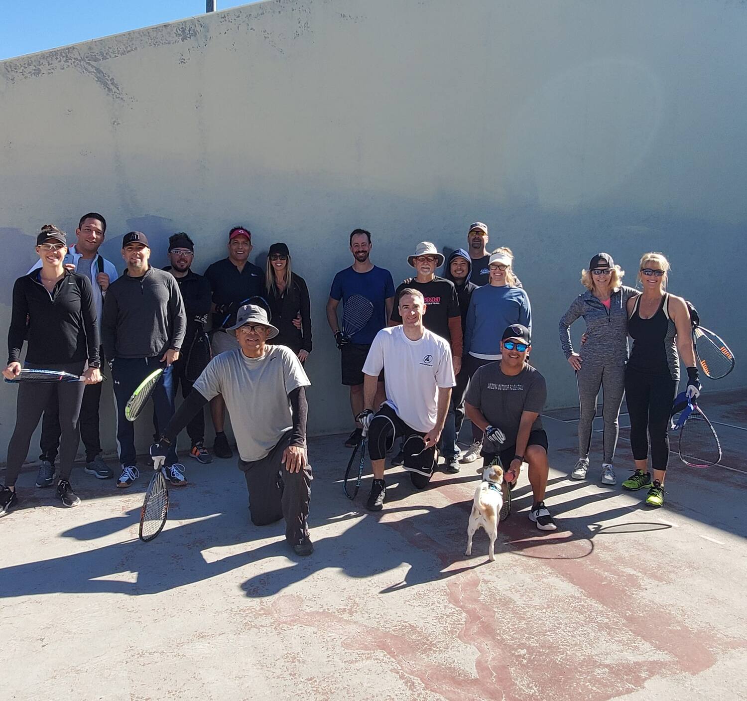 World Outdoor Racquetball Clash at Chavez group shot via Key Racquetball