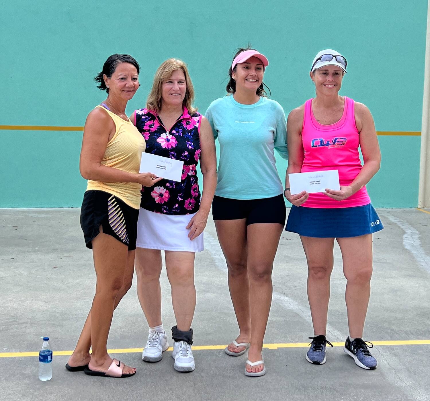 Women’s Pro doubles finalists (L-R) Ramos, Zerega, Rivera, Roehler. photo courtesy of Ruben Pagan
