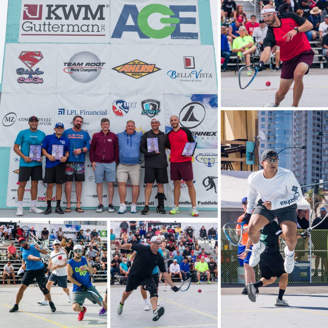 A collage of some of the players from the 3WallBall World Championships