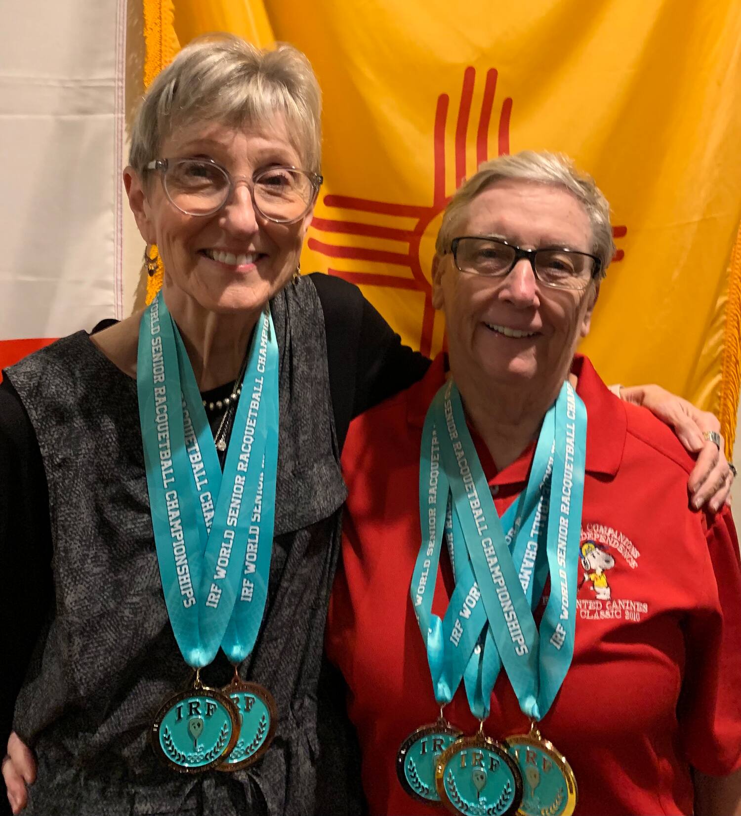 36th IRF World Senior Racquetball Championships Participants Paula & Cheryl